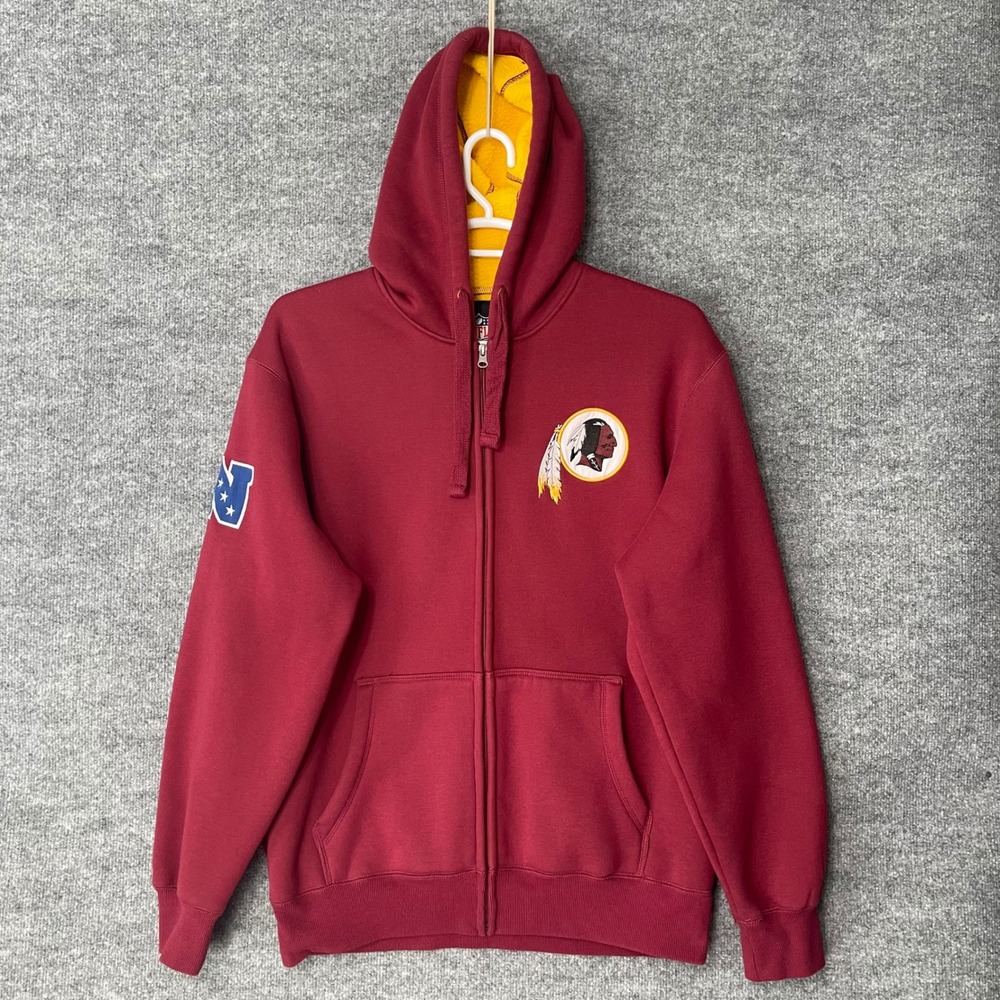 Washington Redskins G-III Full Zip Hoodie Burgundy Gold Fleece Lined XL Vintage
